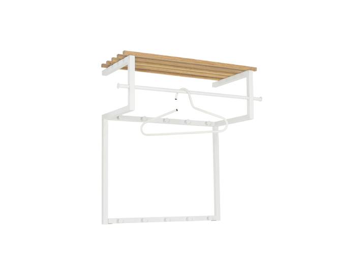 Design Wandgarderobe „Rizzoli“ Weiss/Eiche Natur Spinder Design