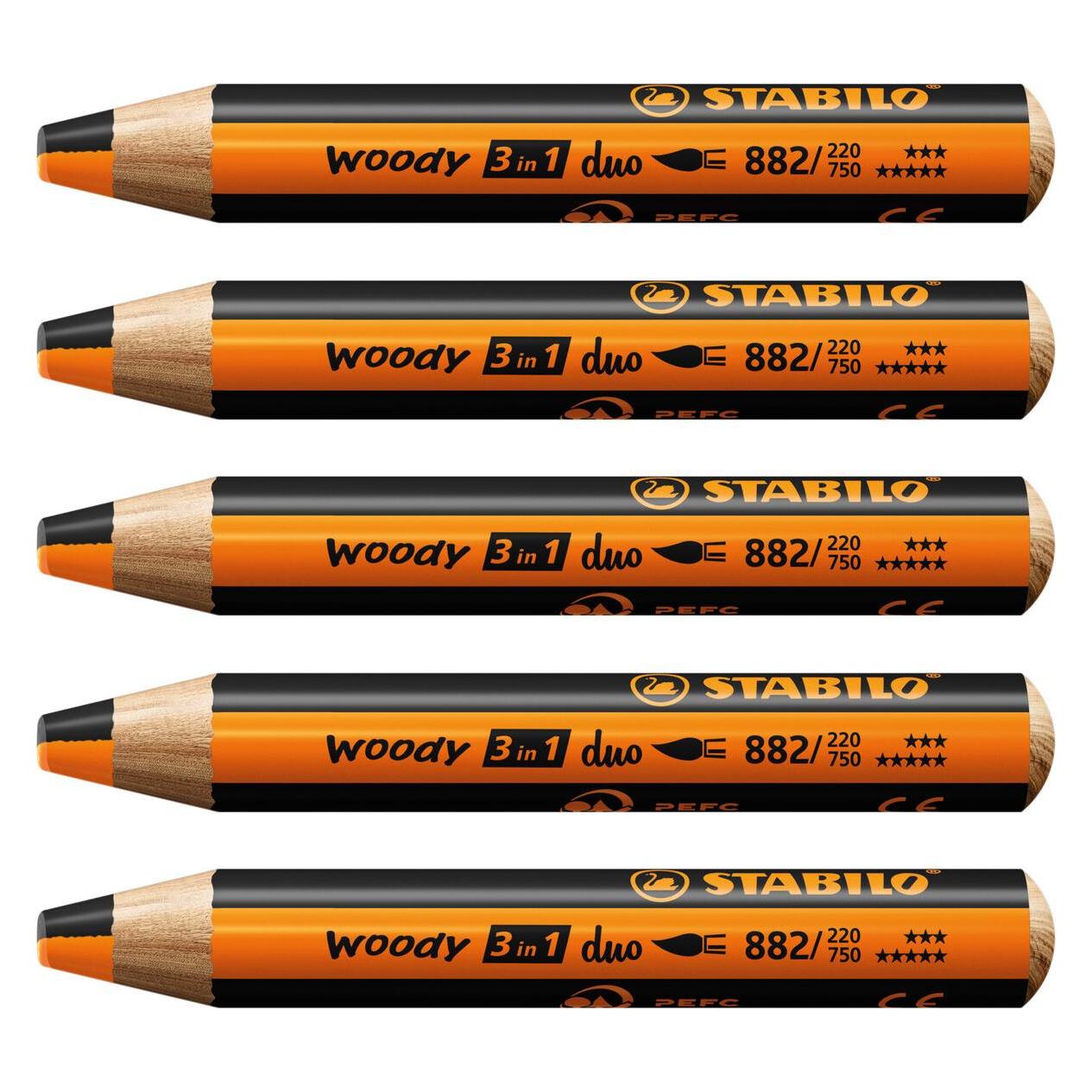 Stabilo Woody 3 In1 Duo Orange/schwarz (1x) (882/220-750)