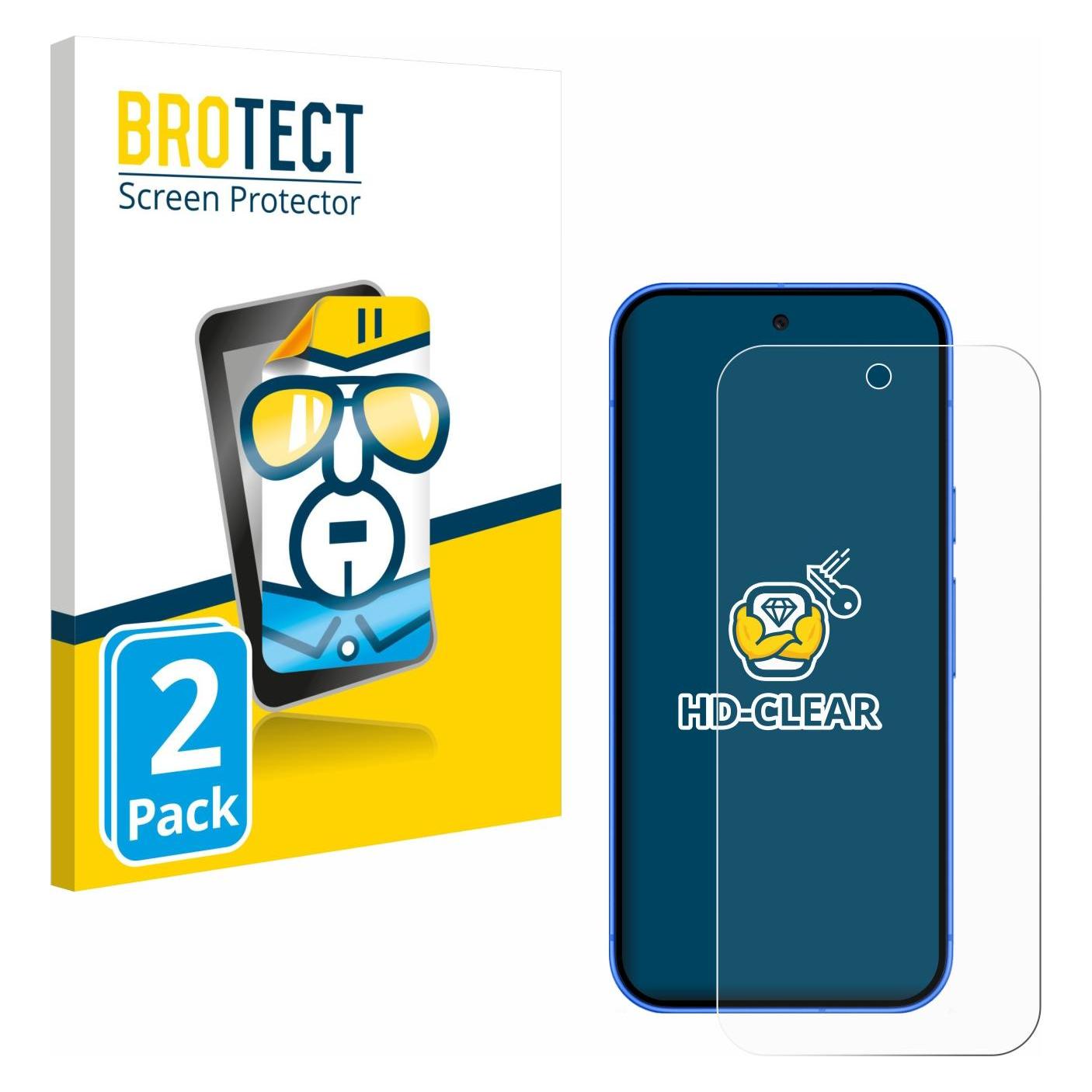 Brotect Schutzfolie für Google Pixel 10 Displayschutz Displayschutzfolie Folie Klar Transparent (2 Stk., Google Pixel 10) (1860173)