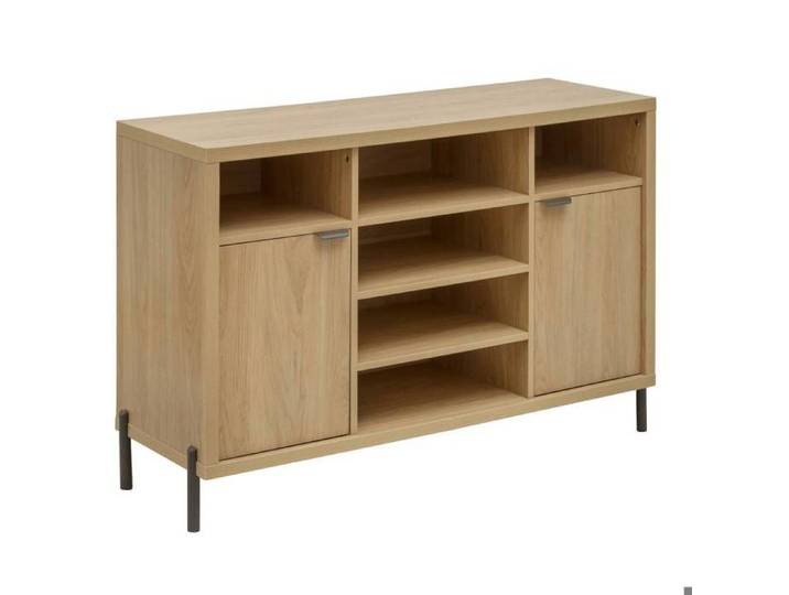 Buffet Alvo rectangulaire 39 5x120 5cm 2 portes beige - 5five