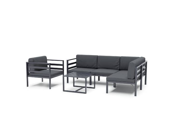 Lounge SAMBIA mit Sessel 6-teilig anthrazit