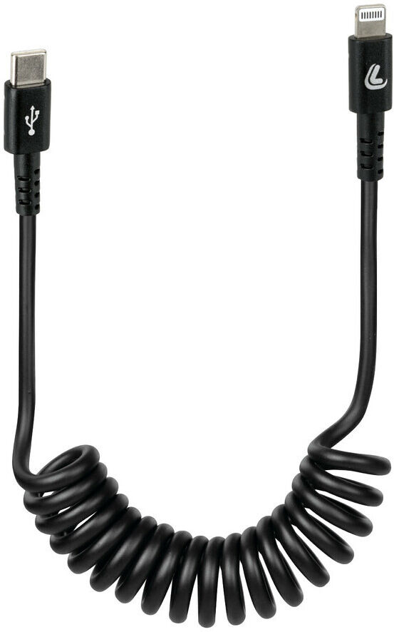 Cavo Usb a spirale Lampa Type-C > Apple 8 Pin - 100 cm - Ner taglia un