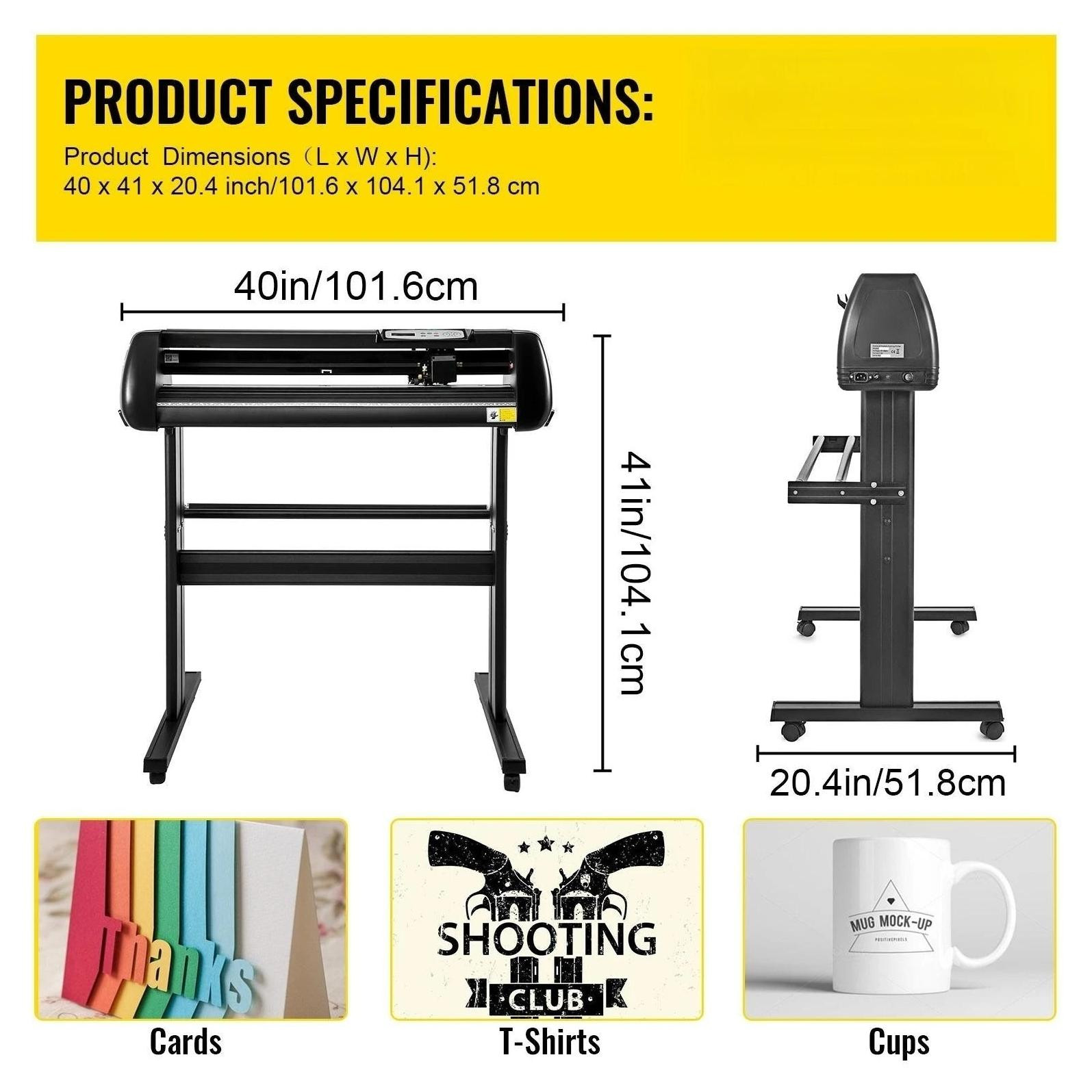 Selius Vinyl Snijplotter 34 Inch met Vloerstandaard en Software voor Professioneel Foliesnijwerk