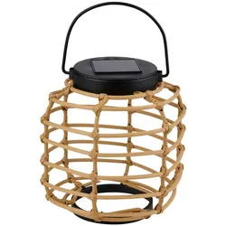 Arti Casa, LED Laterne, Solar Gartenlaterne Bambus Optik