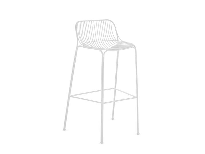 KARTELL tabouret pour l'extérieur HIRAY (Blanc - Acier verni)