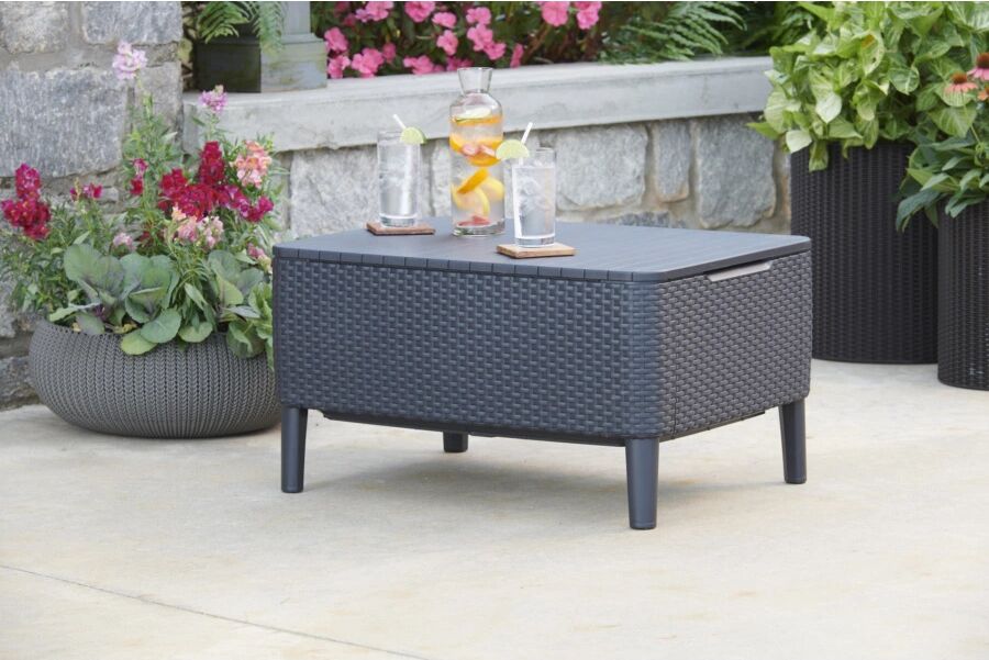 Keter SET SALEMO BALCONY GRAFITE CON TAVOLO 76,5X56,5CM