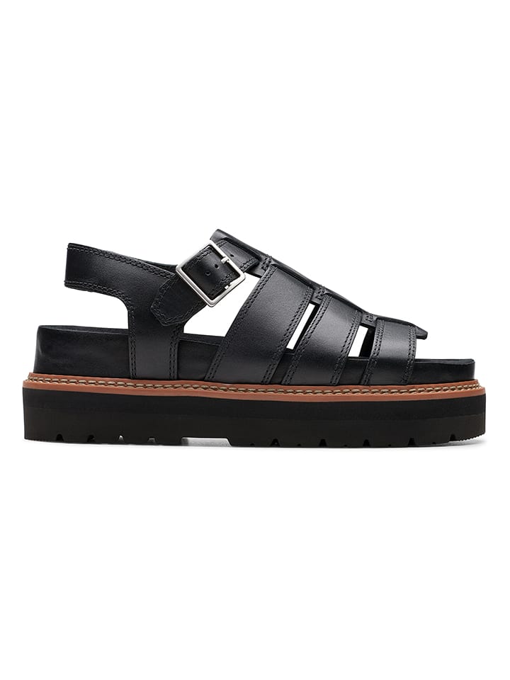 Clarks Leder-Sandalen "Orianna Twist" in Schwarz - 41