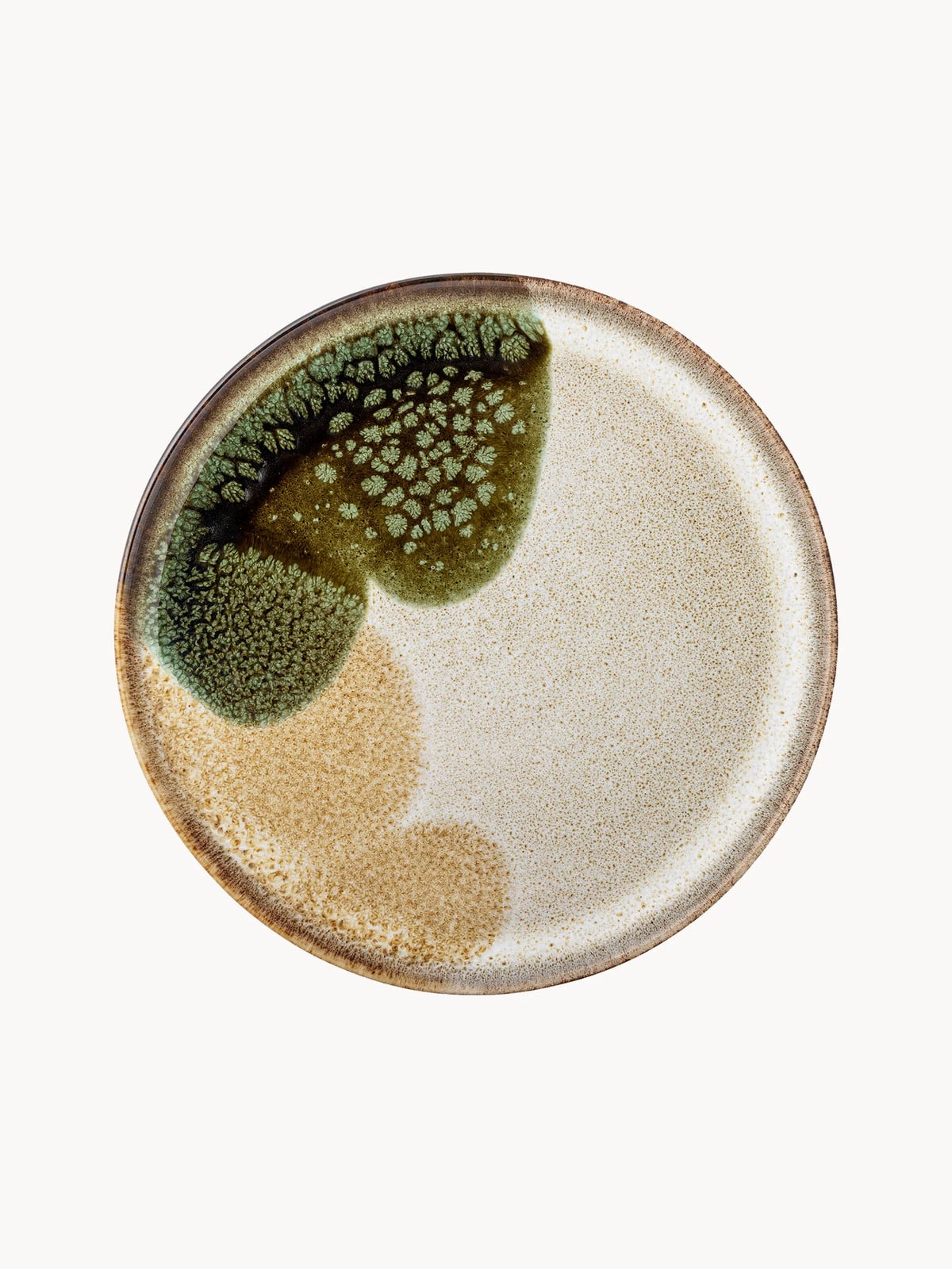 Bloomingville Jules dinerbord Green/Brown, Ø 22 cm