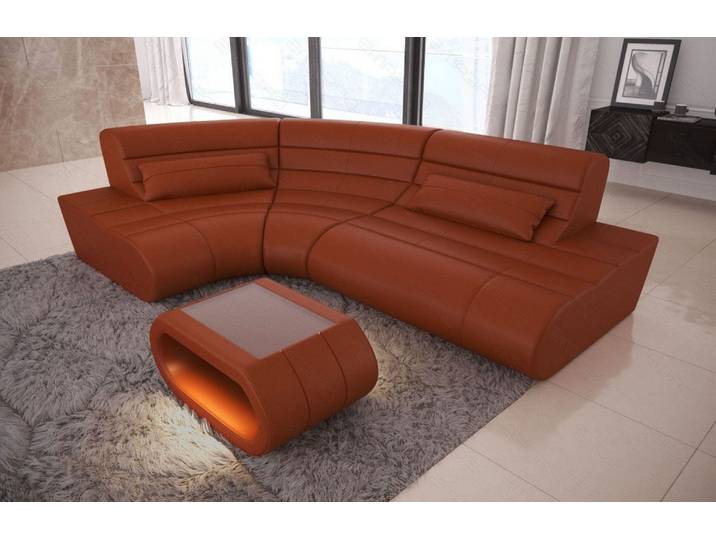 Mini Sofa Concept Kompakt L-Form aus Leder