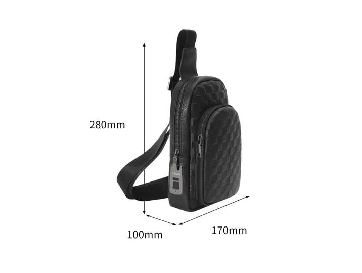 Sacs à main pour hommes avec serrure à empreintes digitales, sac à bandoulière en cuir, portefeuilles longs pour hommes, pochette pour téléphone portable, sac messager pour hommes, antivol