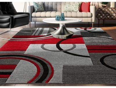 Well Woven Ruby Galaxy Waves Modern Geometric Area Rug