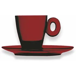 Mepra POLY ESPRESSOTASSE SPA & WELLNESS, 6er Set Granat