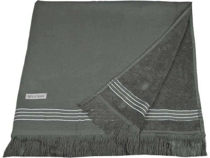 Hamamtuch ROSS Hamam , grau (anthrazit), B:90cm L:180cm, Hamam Frottier, Hamam Frottier, Handtücher, Hamamtuch, idealer Begleiter für Strand, Sauna oder Wellnessbereich