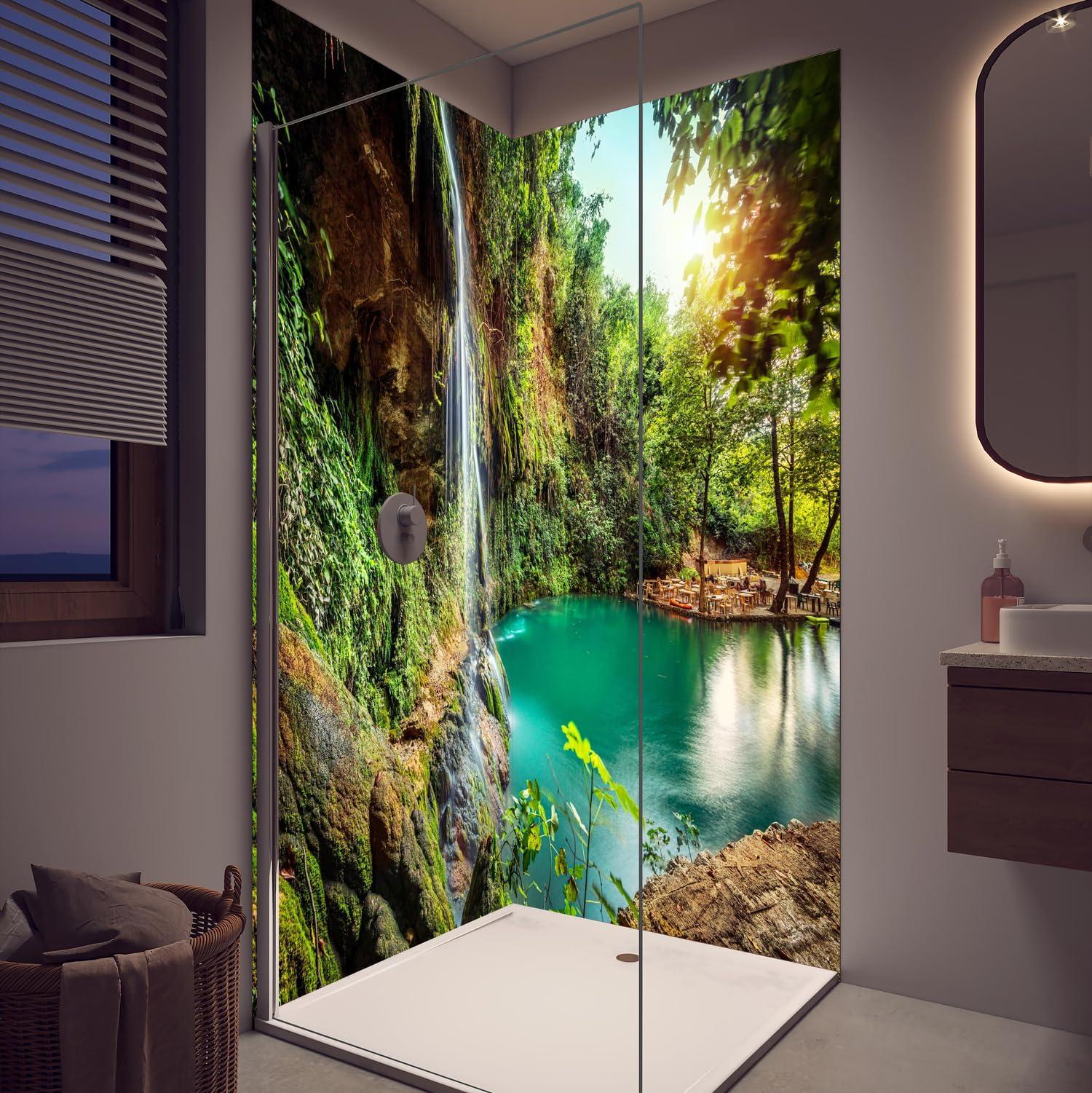Duschrückwand - Wandverkleidung für Dusche aus Acryl 0,3 cm - 100 x 250 cm - Fantastischer Sonnenuntergang an Mexicos Pazifikküste