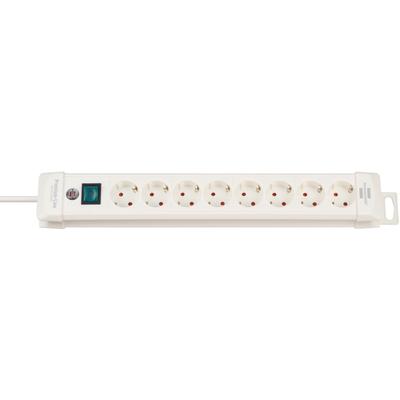 Steckdosenleiste BRENNENSTUHL "Premium-Line", weiß, B:9cm H:50cm T:6,7cm, Steckdosenleisten, mit Schalter