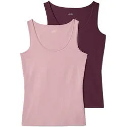 Tchibo - 2 Tops - Damen - Gr. XXL - weinrot