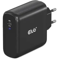 CLUB3D Reiseladegerät 100 Watt GAN-Technologie, USB-IF TID-zertifiziert, Einzelanschluss USB Typ-C, Power Delivery (PD) 3.0-Unterstützung