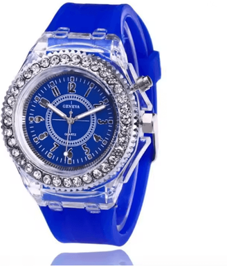 Inspire Essentials LED Flash Luminous Silicone Watch For Kids And Adults blue