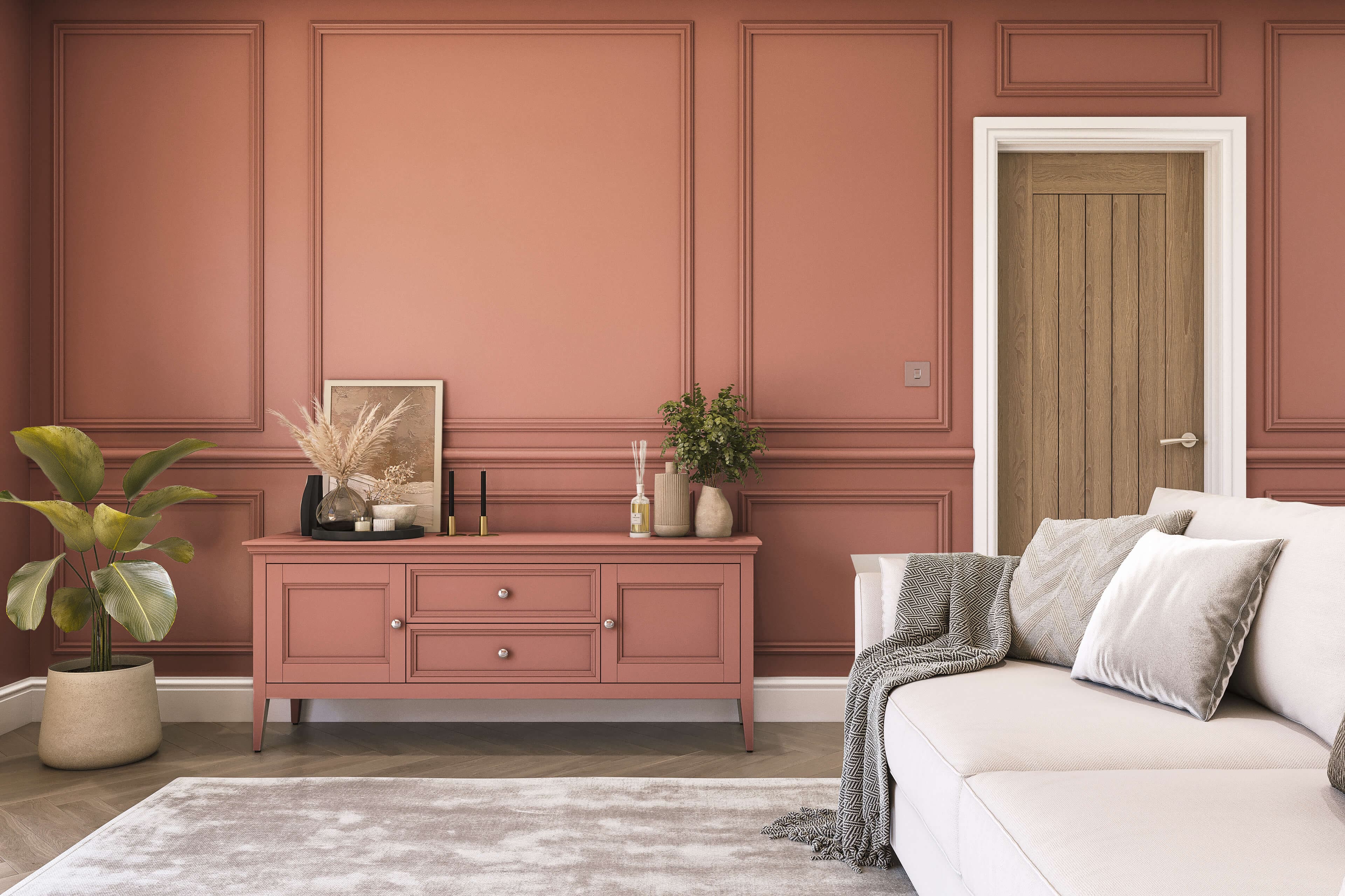 Hemway Peel and Stick Sample - Chalk Based Furniture Paint - Red Sand