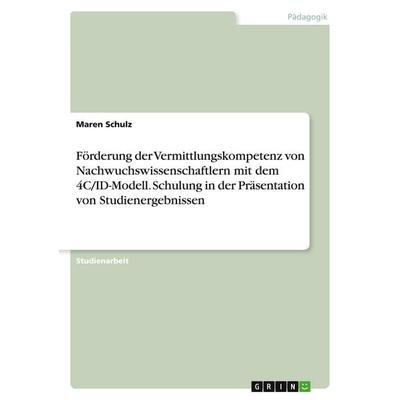 Förderung der Vermittlungskompetenz von Nachwuchswissenschaftlern mit dem 4C/ID-Modell. Schulung in der Präsentation von Studienergebnissen,