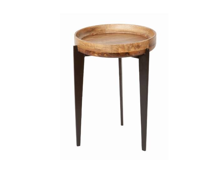 SIT Möbel RIVIERA Beistelltisch Mangoholz, Beine Metall