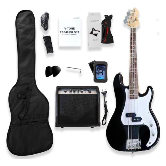 V-tone PBB46 BK SET zestaw gitarowy gitara basowa (5908249839151)