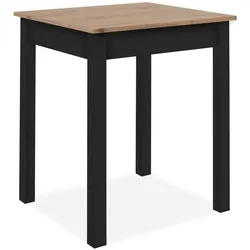 ESSTISCH Eiche Artisan, schwarz 60 x 67 cm, Küchentisch in modernem Design