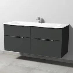 Sanipa 3way Glas-Set Glas-Waschtisch und Unterbau (UP207) 582x1300x487 UP2071B