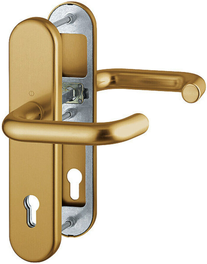 HOPPE HT-Schutz-Drückergarnitur Langschild,Paris 138/3331/3310,PZ,E92 bronzefarbig (3664911)