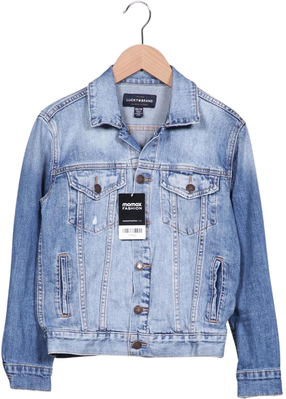 Lucky Brand Damen Jacke, Hellblau, Gr. XS, Baumwolle / Elasthan - Second Hand
