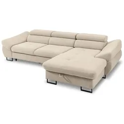 Ecksofa Fabio Stoff Beige