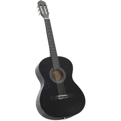 vidaXL Alvonica (Konzertgitarre, Hartplastik, Lindenholz, Nylon), Gitarre, Schwarz
