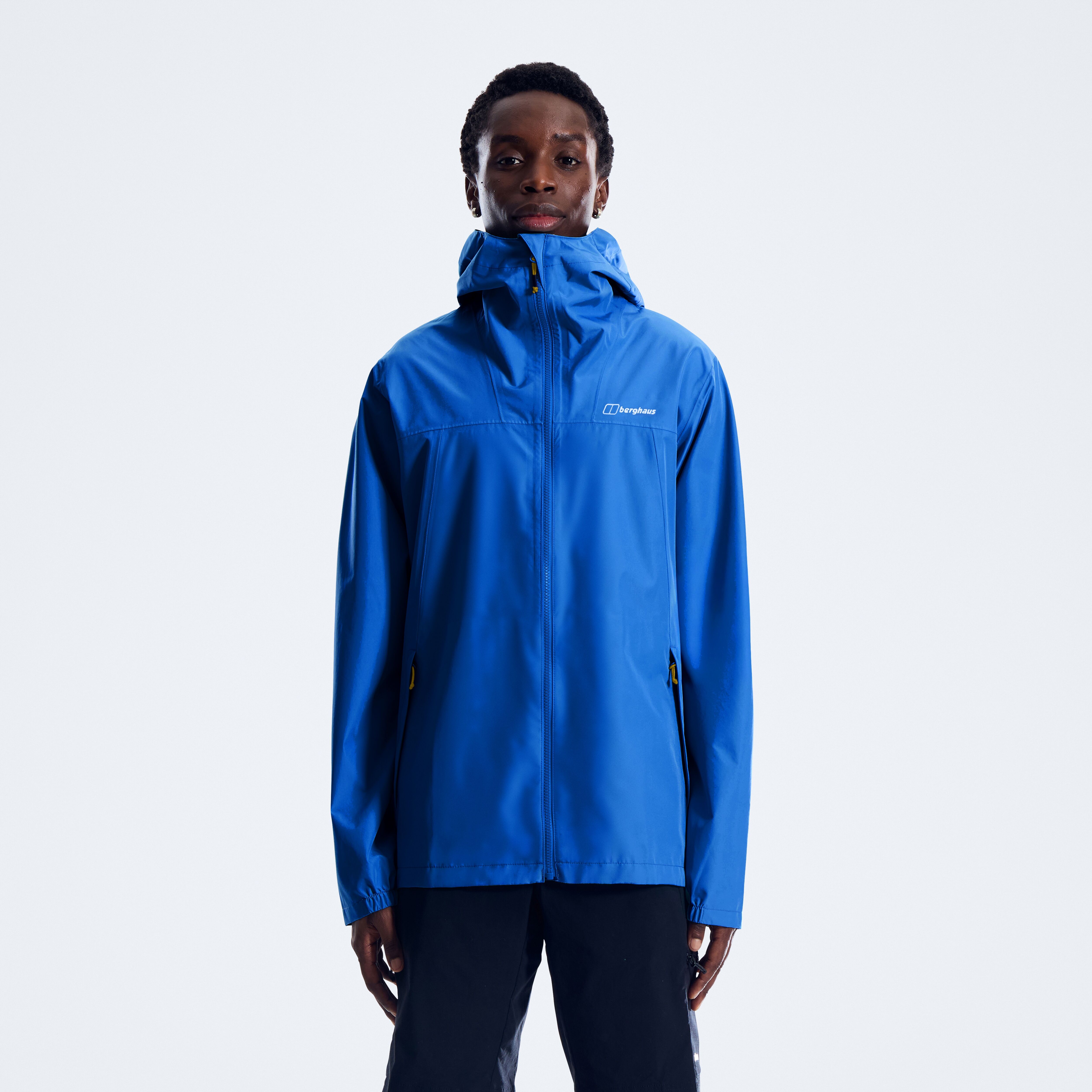 Funktionsjacke BERGHAUS "M DELUGE PRO 3.0 JKT", Herren, Gr. XXL, blau (electric cob), Obermaterial: 100% Polyester, Jacken Funktionsjacke, mit Sturmklappe, atmungsaktiv, wasserdicht, aus Polyester electric cob XXL