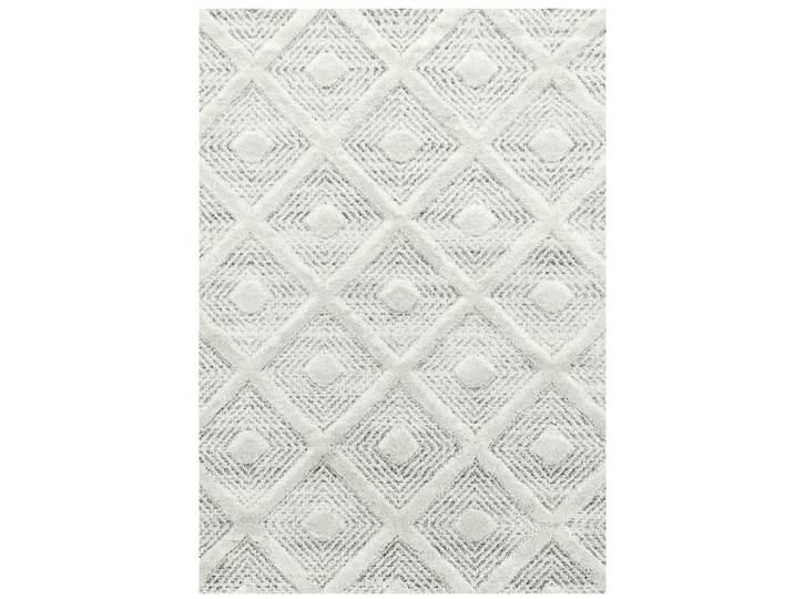 Tapis bohème à relief blanc ivoire 80x250cm