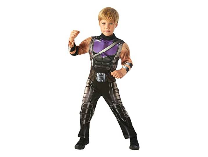 Rubies 3630505S Hawkeye Avengers Assemble Deluxe, kinderkostuum, jongens, zwart (origineel)