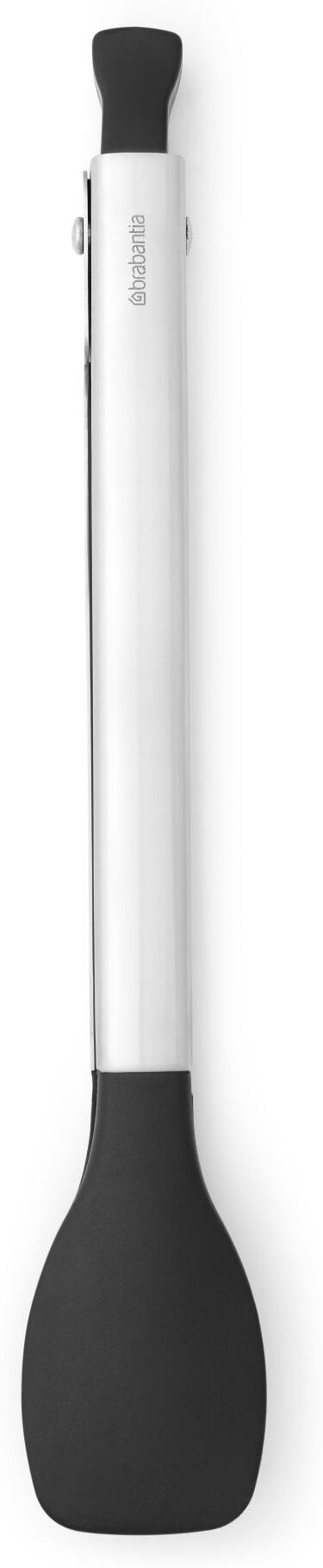 Kochzange BRABANTIA "Profile Line Schwarz/Silber", schwarz (schwarz, silberfarben), B:7cm H:2,7cm L:29cm, Edelstahl, Küchenzangen, Kochzange schwarz, silberfarben L: 29cm