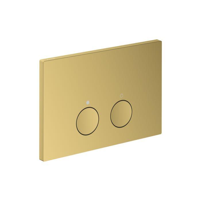 hansgrohe AXOR FlushPlate Drückerplatte 42531990 für 2-Mengen-Spülung, Metall, polished gold optic