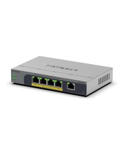 Netgear Switch Plus GS105EP 5 porte Gigabit RJ45 di cui 4 PoE+ budget 63W supporto VLAN QoS web managed garanzia a vita limitata NETGEAR 5 Power over Ethernet (GS105EP-100EUS)