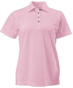 Paragon SM0104 Women's Saratoga Performance Mini Mesh Polo Shirt in Charity Pink size XS   Microfiber polyester 104