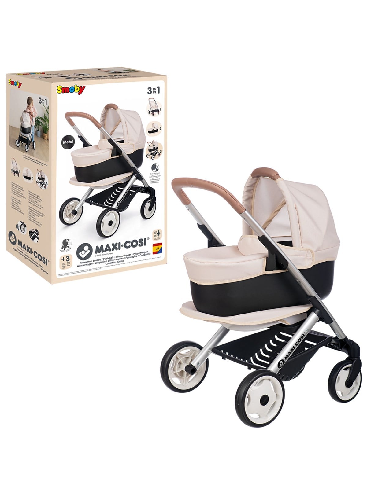 Smoby MC&Q Kombi-Kinderwagen + Babywanne