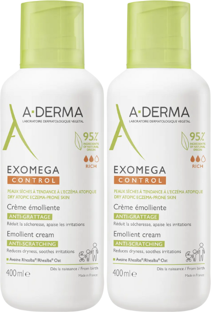 A-Derma Exomega Control Creme Emoliente 2x400ml