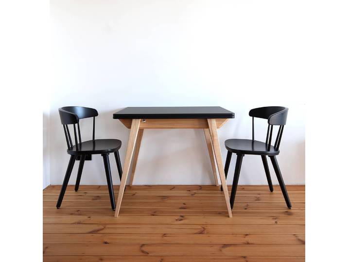 Esstisch Moniz 90 x 76 x 65cm Schwarz/Schwarz