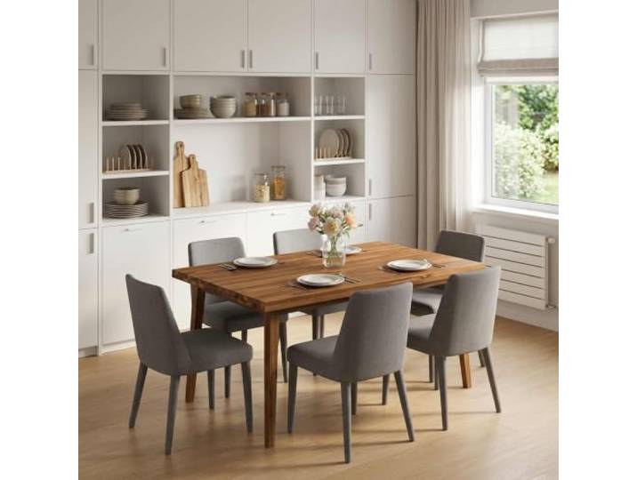 Favemtsl Tischplatte Massivholz Akazie 80 x 80 x 3,2 cm Natur Echtholzplatte mit Baumkante für Esszimmer und Arbeitszimmer, passend für individuelle Untergestelle und DIY-Projekte.