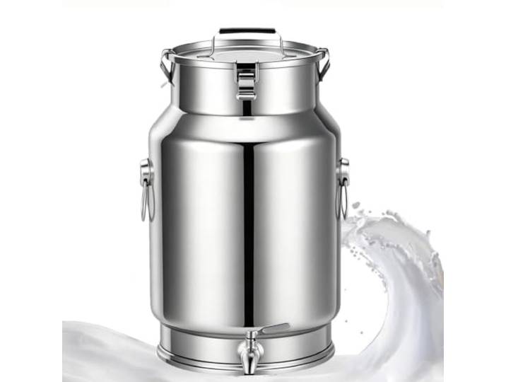 edelstahleimer mit deckel 2.5-30 l trinkwasser kanister,A-20L milchkanne edelstahl transportkanne milch kanne versiegelter eimer mit deckel spannverschluss und gummidichtung,A-20L