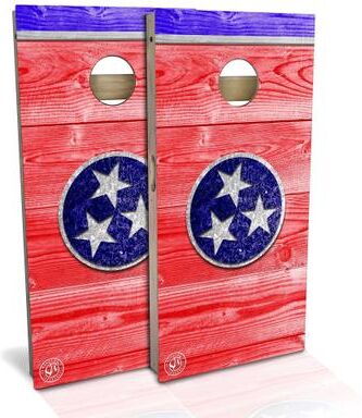 Skip's Garage Tennessee Flag Outdoor Cornhole Board Set
