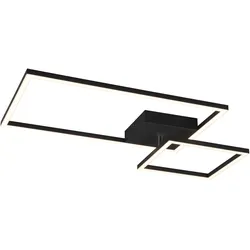 Deckenleuchte PADELLA (BHT 63,50x7,50x37 cm) - schwarz - BHT 63,50x7,50x37 cm