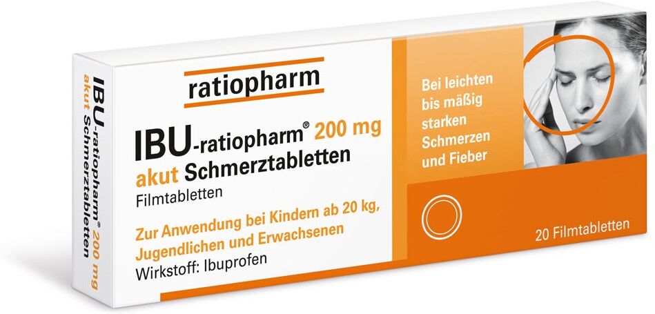 IBU-ratiopharm 200 akut Schmerztabletten 20stk