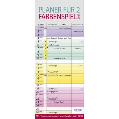Farbenspiel - Planer für 2 2027