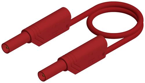 Hirschmann Test & Measurement MLS WS 50/2,5 rt Sicherheits-Messleitung Lamellenstecker 4mm Lamellenstecker 4mm 0.50m Rot 1St.
