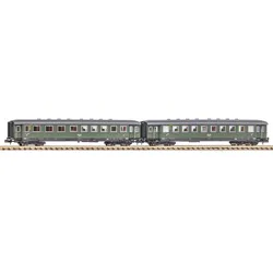 PIKO 40623 N 2er Set Schürzeneilzugwagen 2./3. Klasse und 3. Klasse, DRG, Ep. II